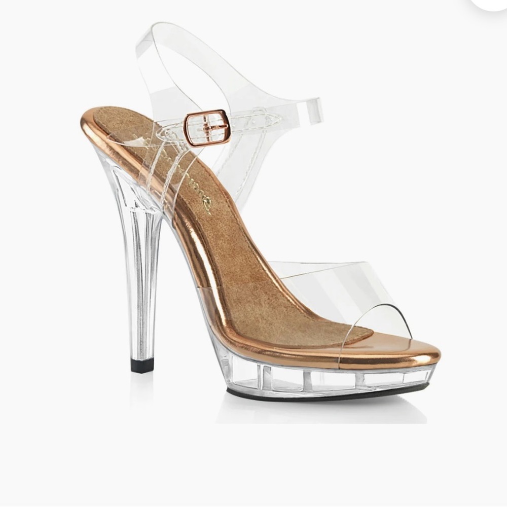 Fabulicious LIP clear nude heels